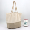 Summer New Style Tote Blank Cotton Canvas Beach Bag Ladies Hand bags With Twisted Rope Handle Bags Women Handbags